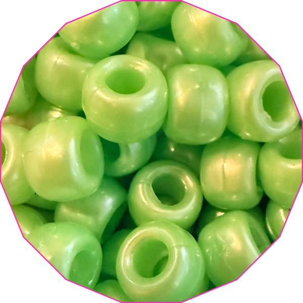 Honeydew bead color, pearl green