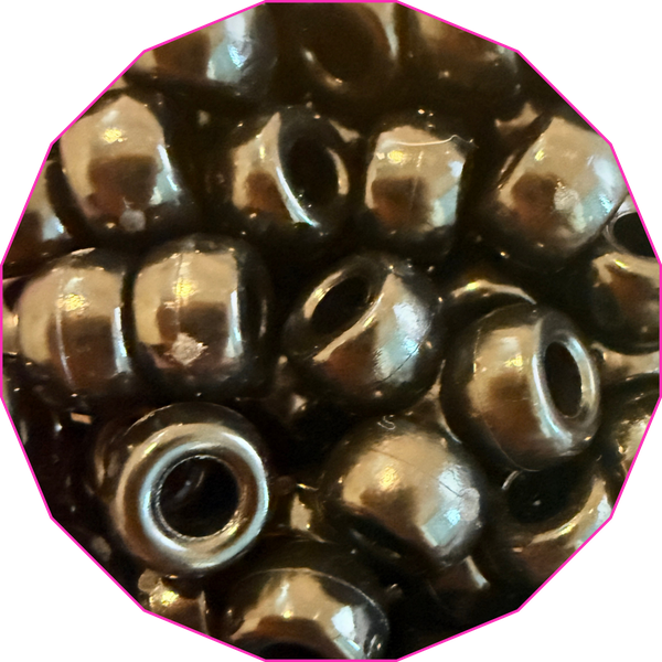 Shiny Black bead color, iridescent black