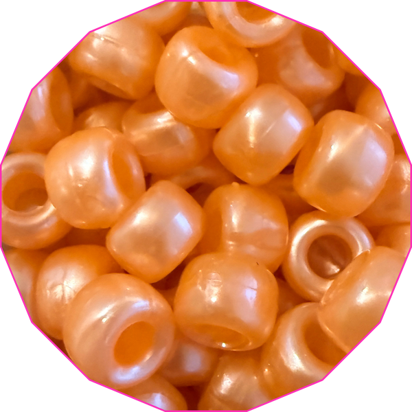 Tangerine bead color, pearl orange