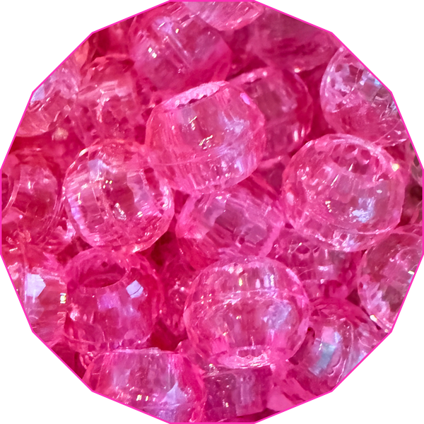 Wednesday Pink bead color, clear hot pink